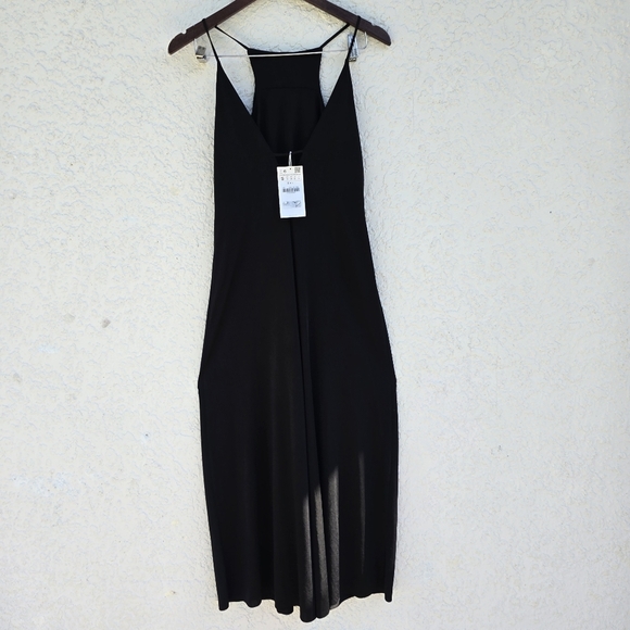 Zara Pants - ZARA Black Halter Wide-Leg Jumpsuit Keyhole  Size S